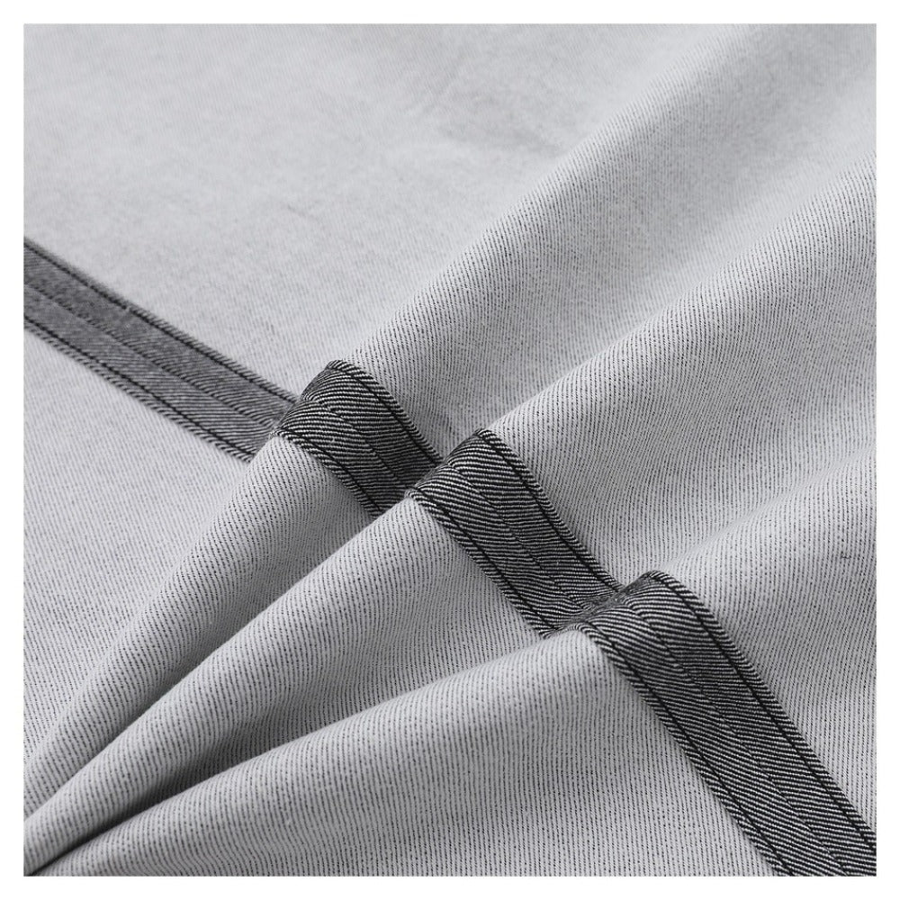 Light Gray Contrast Stitch Wide - Leg Jeans - Thrashink