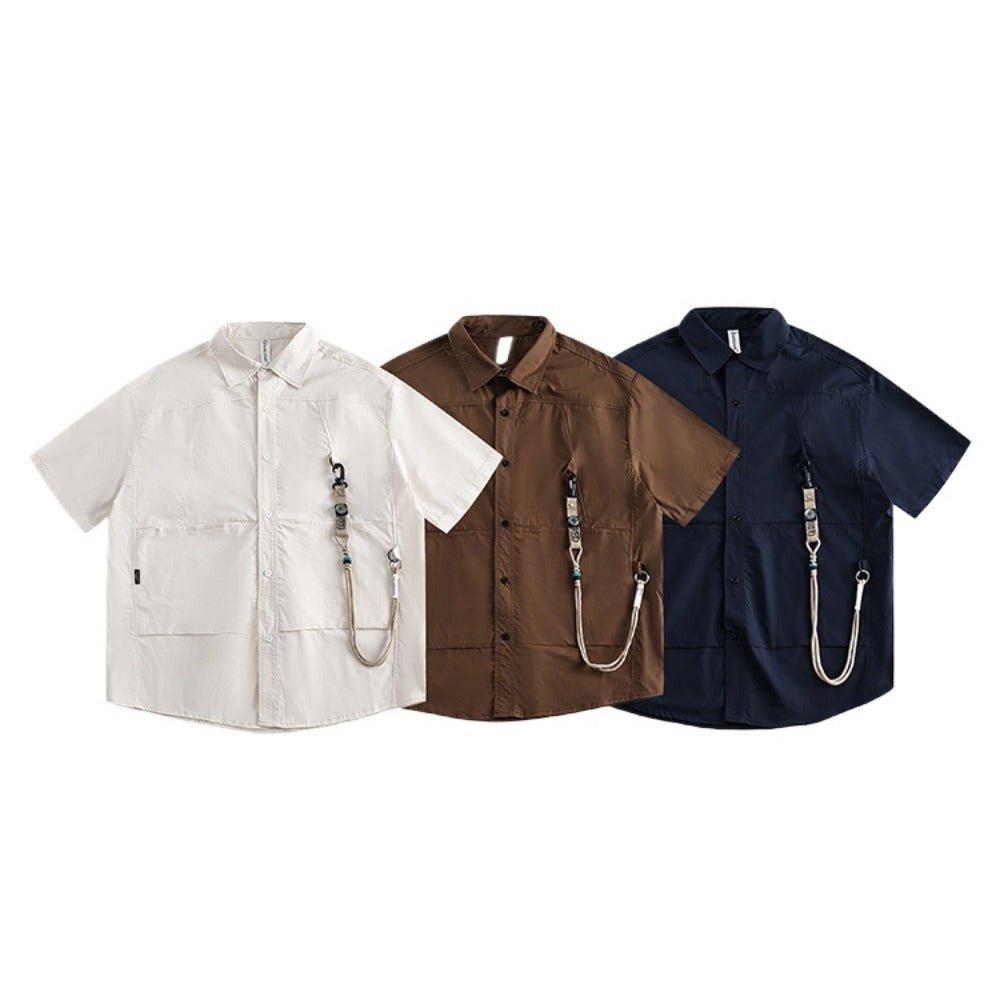 Loose Lanyard Cargo Shirt - Thrashink