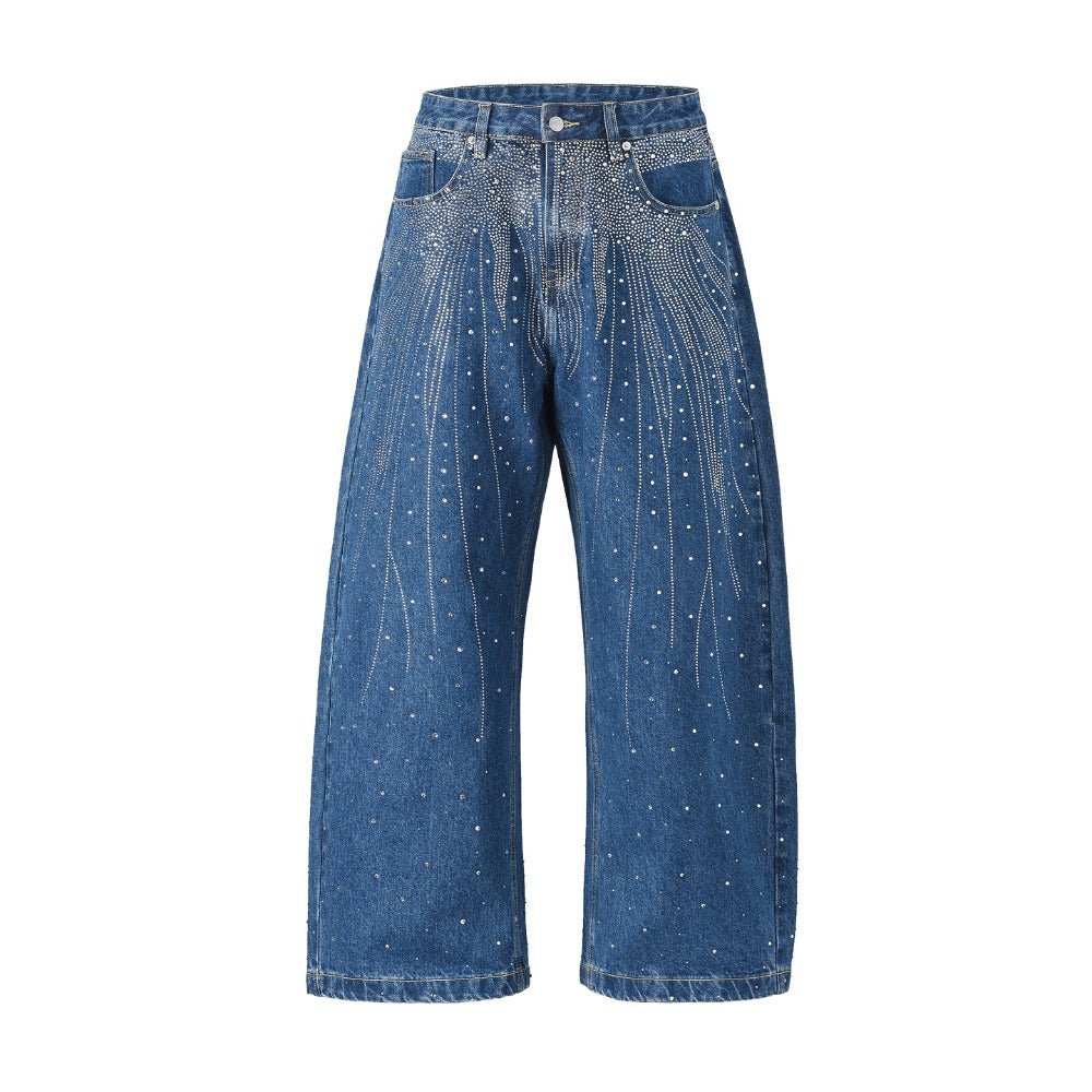 Lunar Light Rhinestones Jeans - Thrashink
