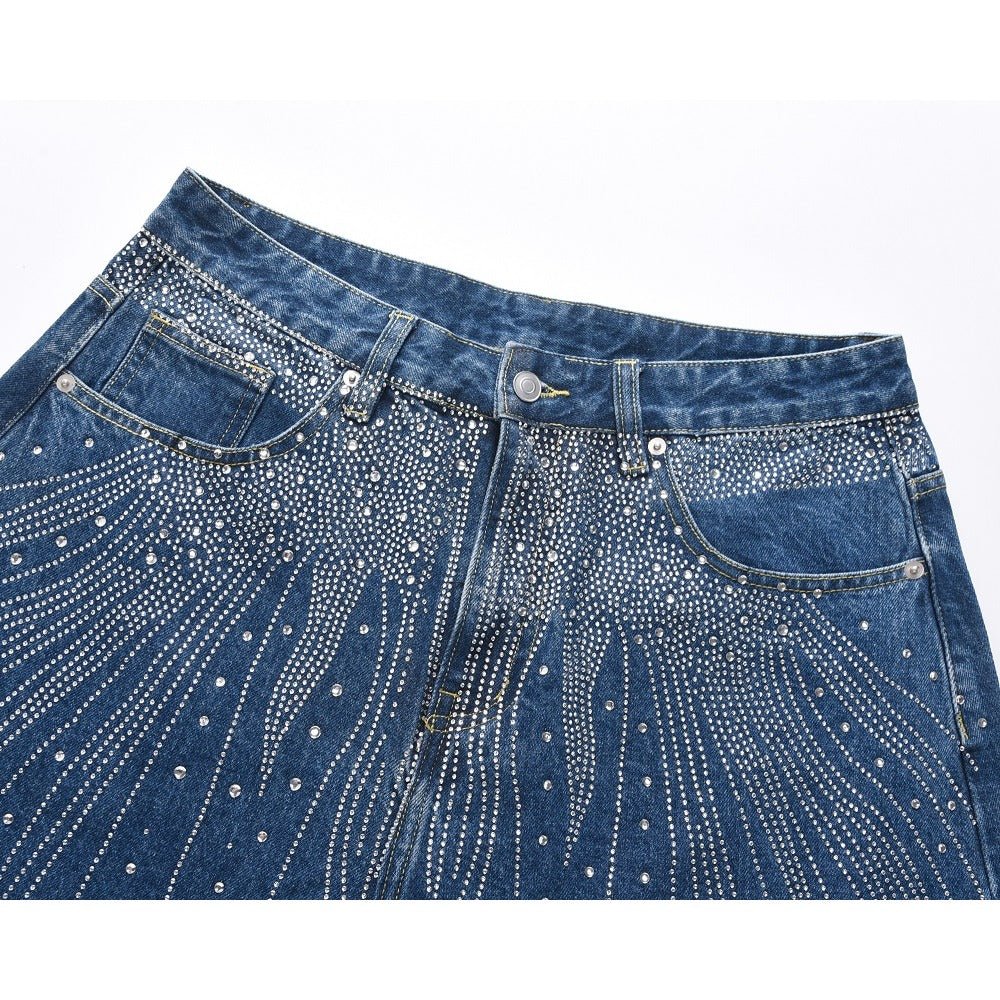 Lunar Light Rhinestones Jeans - Thrashink