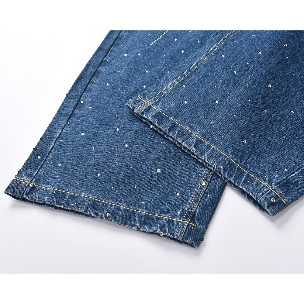 Lunar Light Rhinestones Jeans - Thrashink