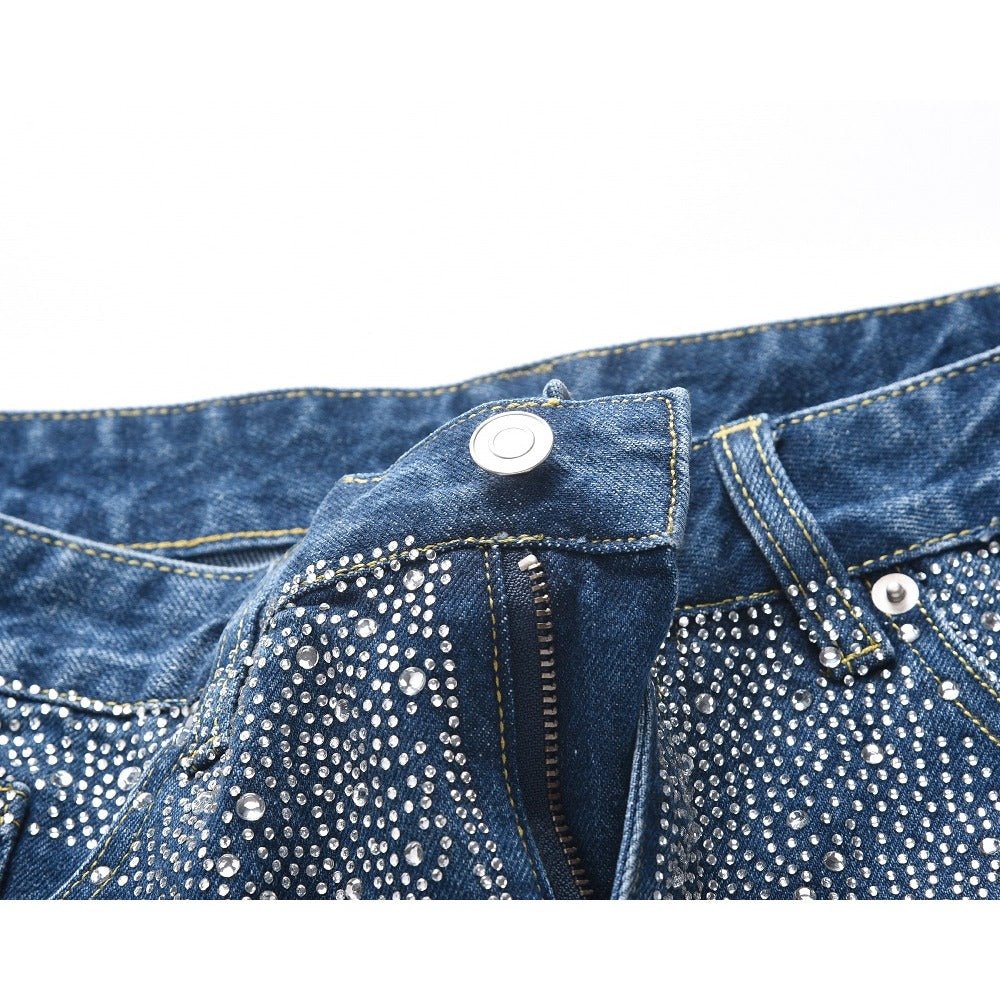 Lunar Light Rhinestones Jeans - Thrashink