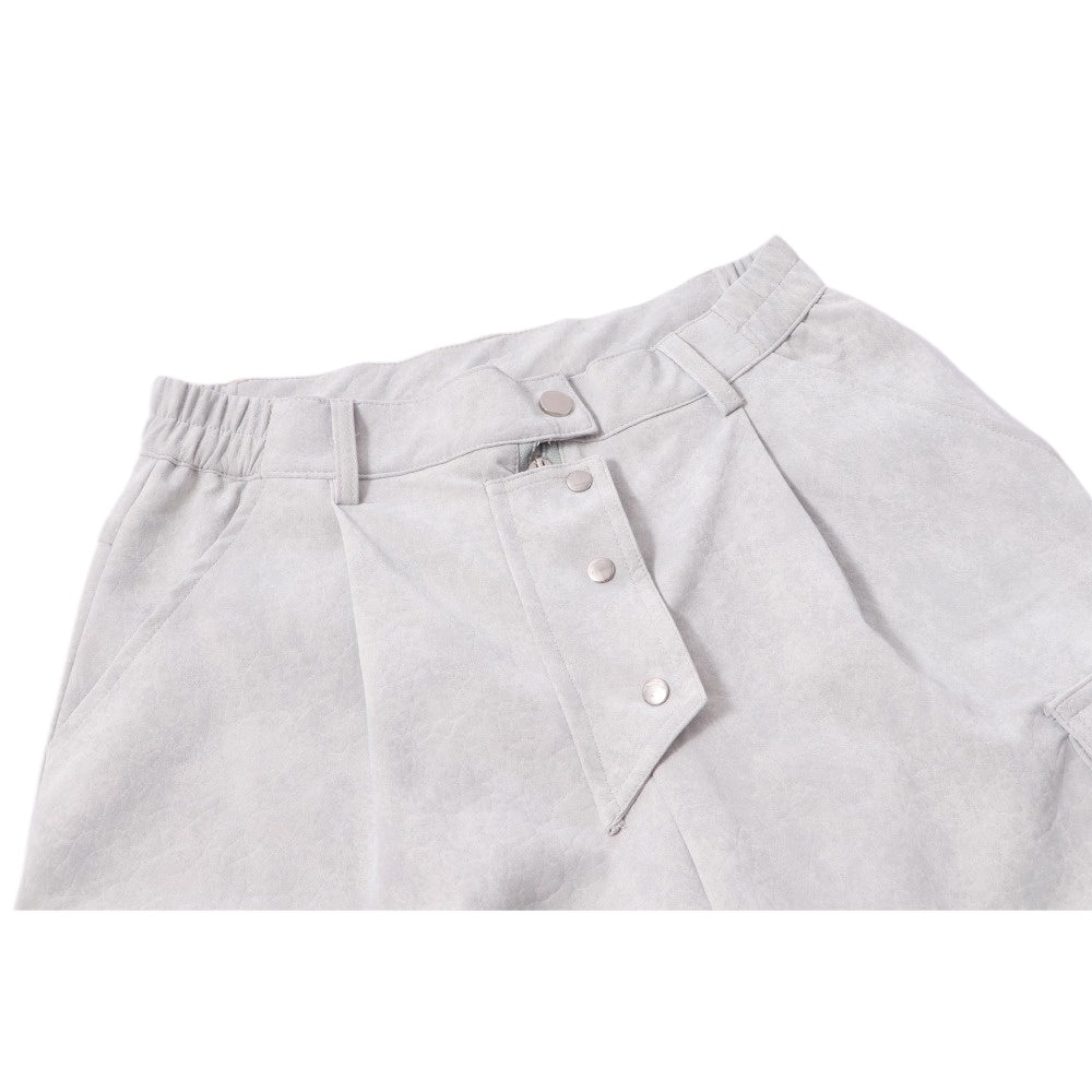 Matte Leather Multi - pocket Studded Trousers - Thrashink