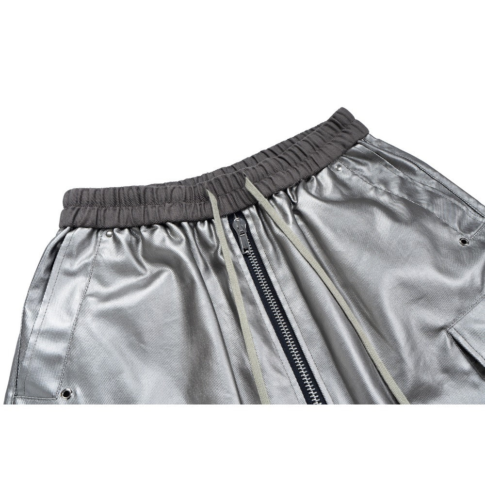 Metallic Cargo Shorts - Thrashink
