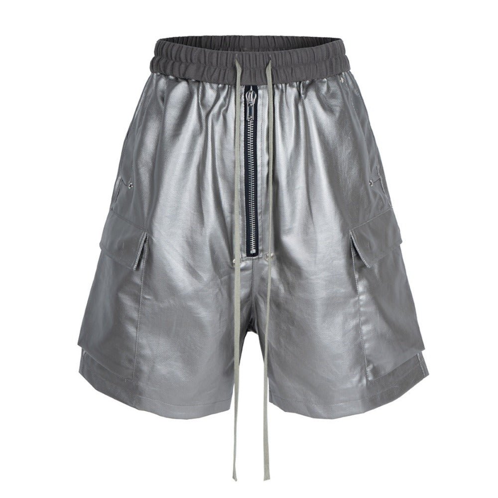 Metallic Cargo Shorts - Thrashink