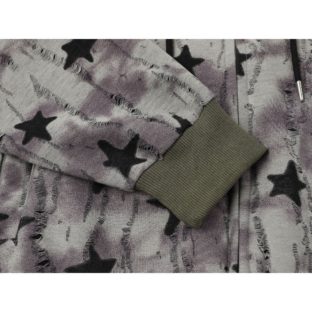 Misty Star Camo Zip Hoodie - Thrashink