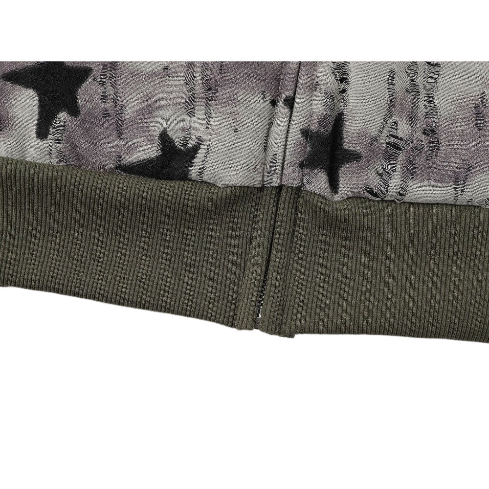 Misty Star Camo Zip Hoodie - Thrashink
