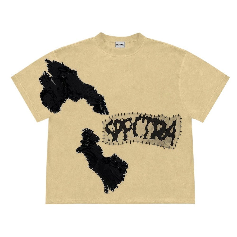 Mottled Patchwork Art T-Shirt - Thrashink