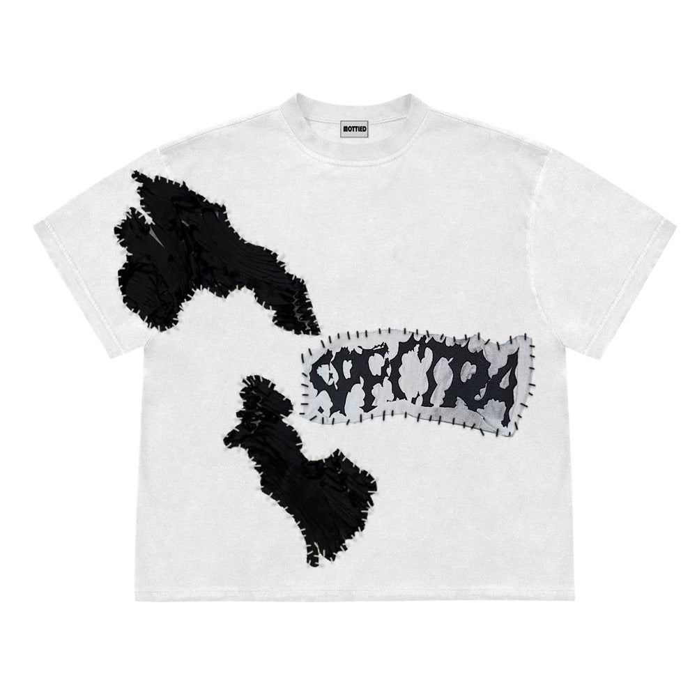 Mottled Patchwork Art T-Shirt - Thrashink