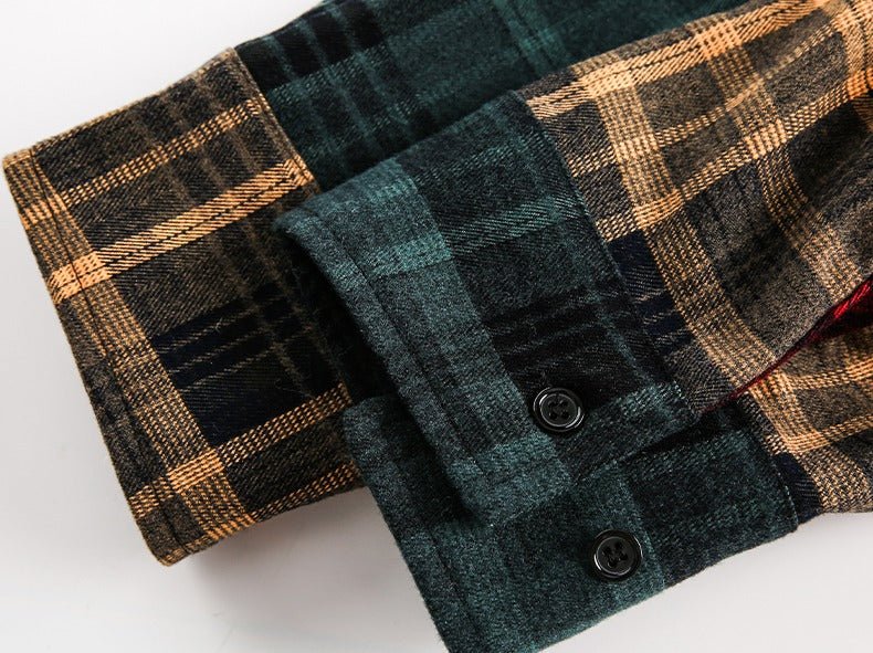 Multicolor Patchwork Check Shirt - Thrashink