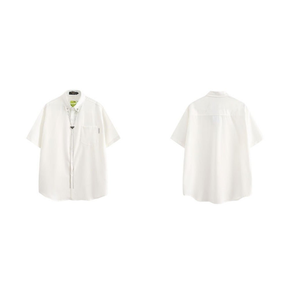 Necklace Short Sleeve Shirt - Thrashink