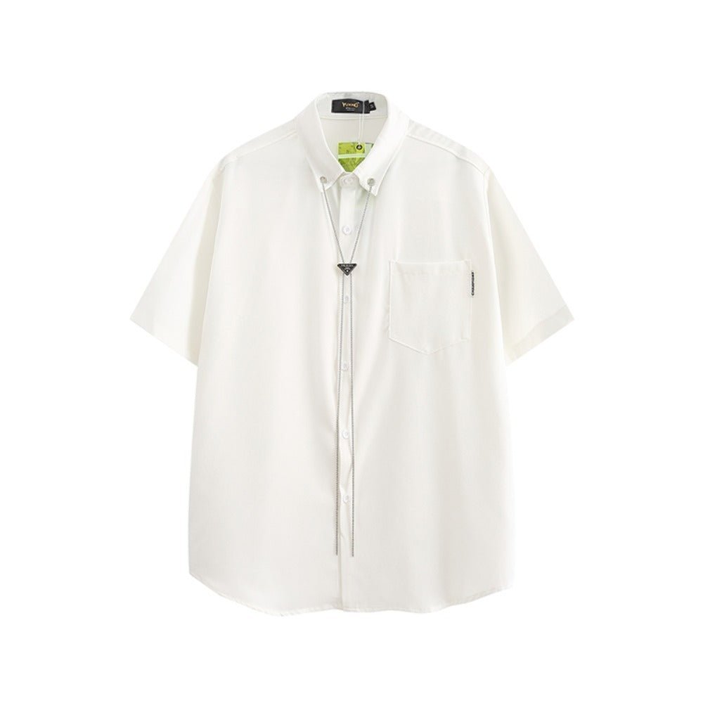 Necklace Short Sleeve Shirt - Thrashink