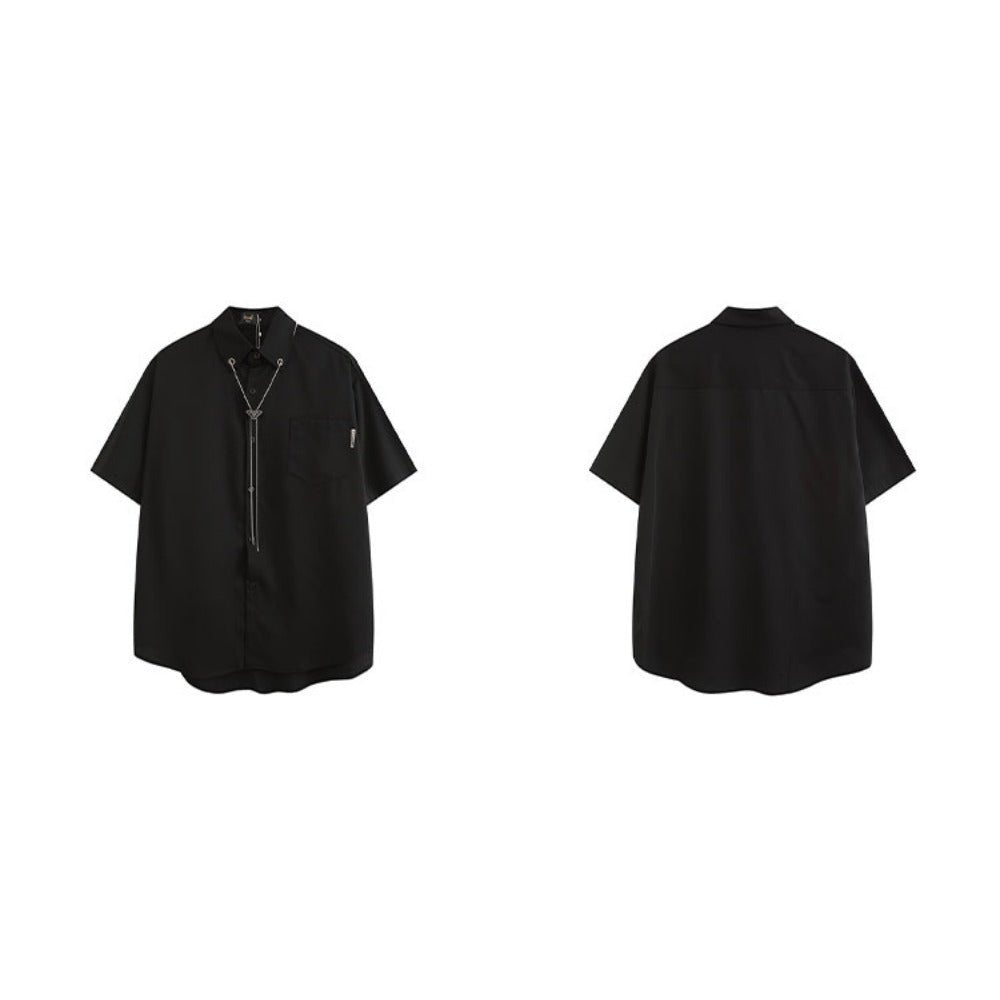 Necklace Short Sleeve Shirt - Thrashink