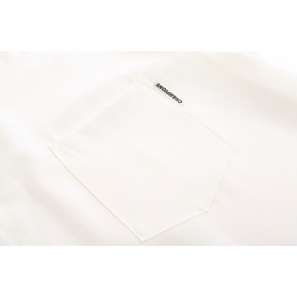 Necklace Tie Short Sleeve Shirt - Thrashink