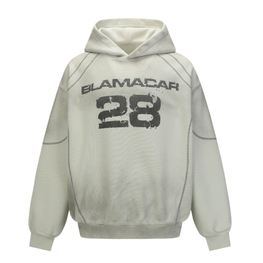No. 28 Distressed Street Hip - hop Hoodie - Thrashink
