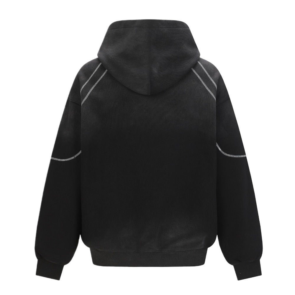 No. 28 Distressed Street Hip - hop Hoodie - Thrashink