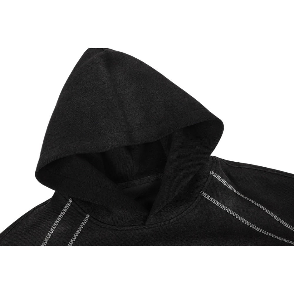 No. 28 Distressed Street Hip - hop Hoodie - Thrashink
