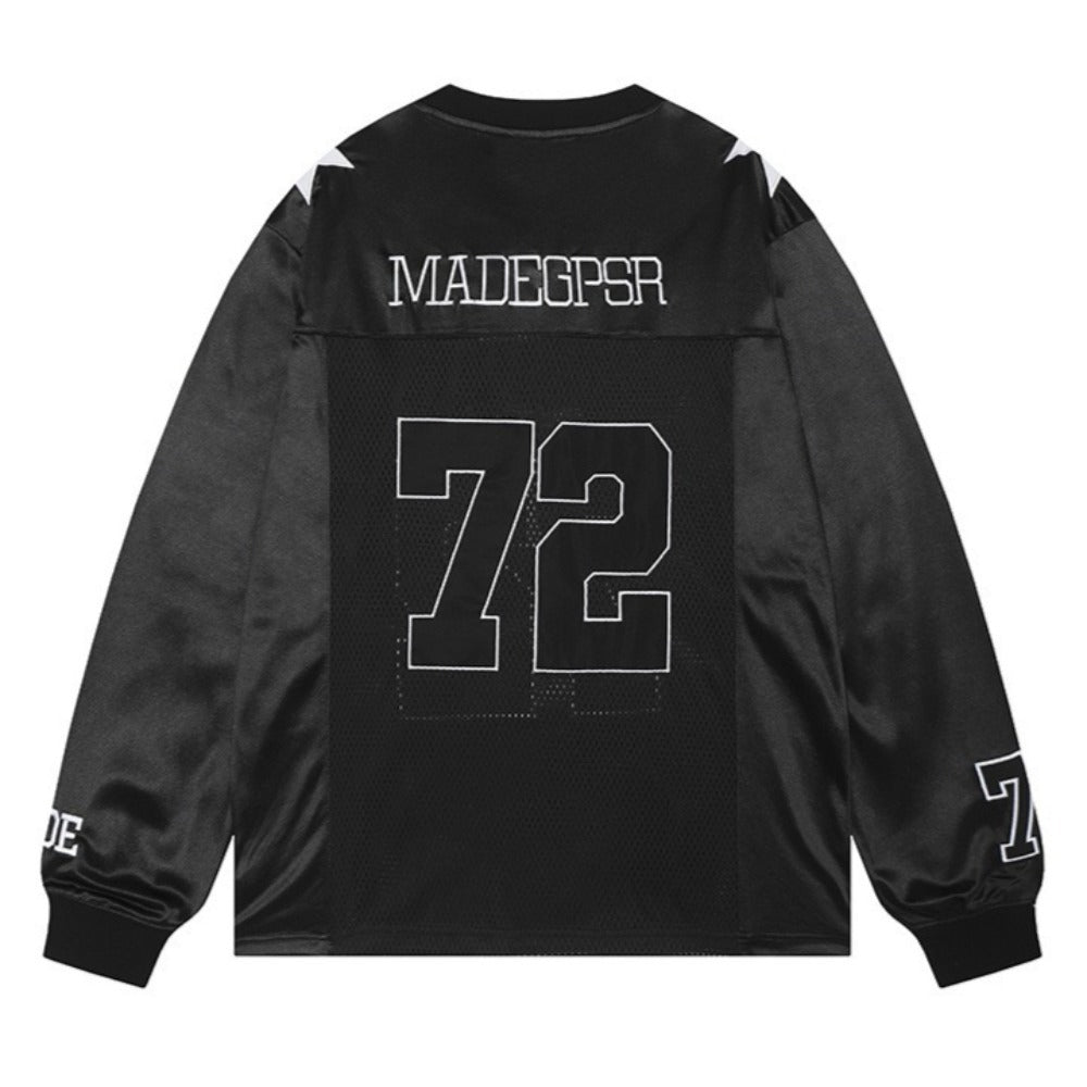 No. 72 Satin Paneled Sports T-Shirt - Thrashink