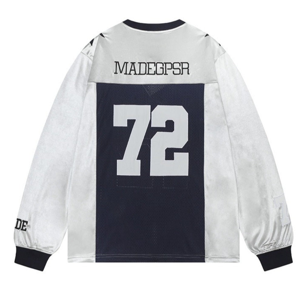 No. 72 Satin Paneled Sports T-Shirt - Thrashink