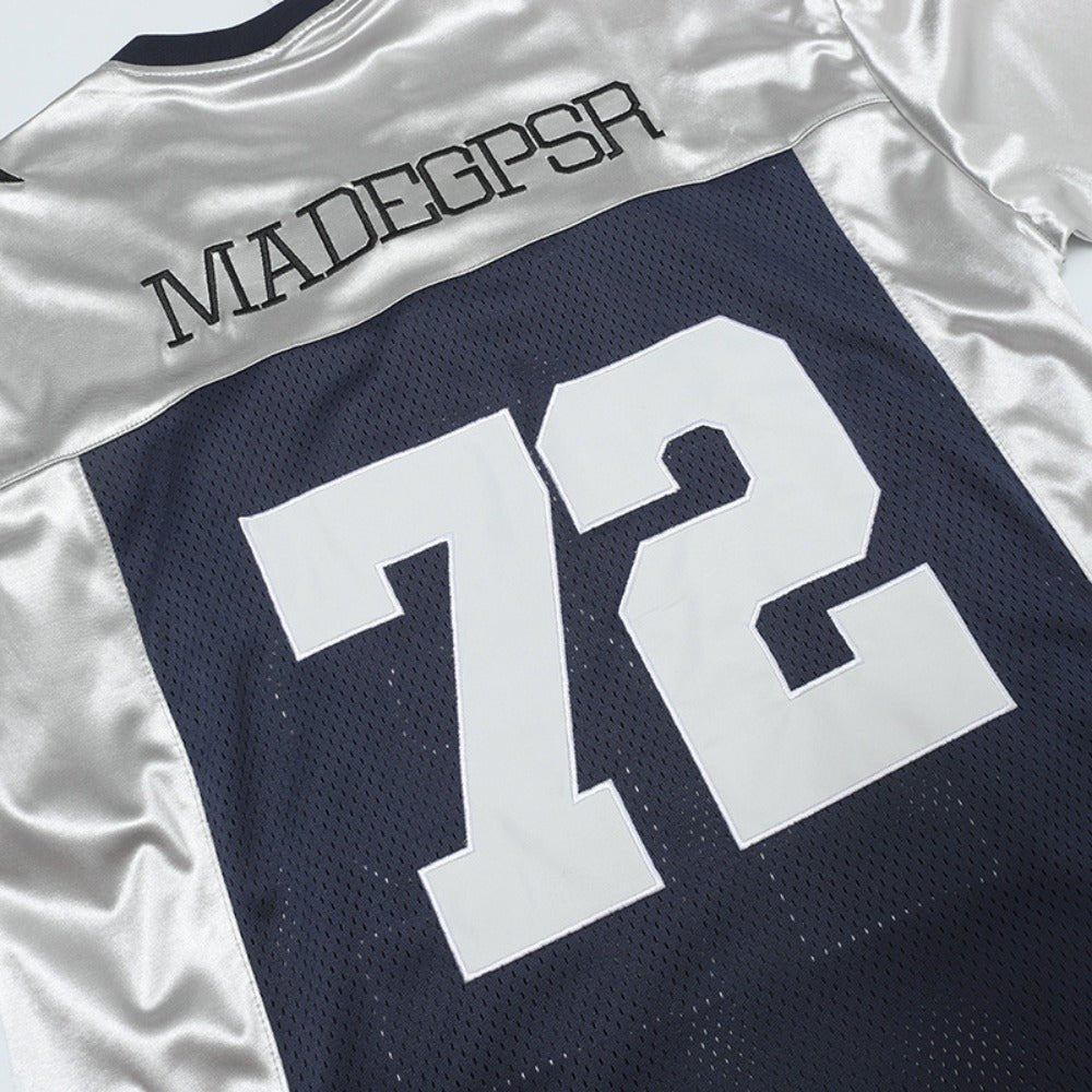 No. 72 Satin Paneled Sports T-Shirt - Thrashink