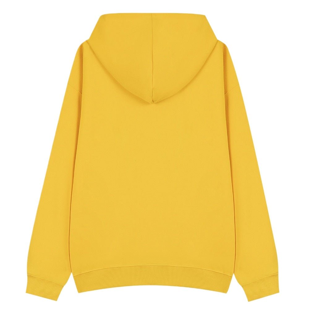 NO MADE? Fuzzy Letter Print Hoodie - Thrashink