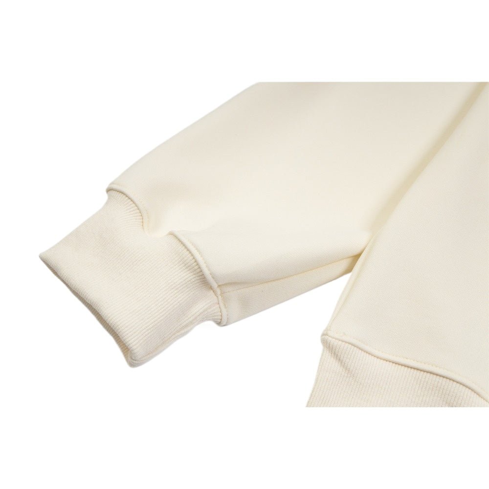 NO MADE? Fuzzy Letter Print Hoodie - Thrashink