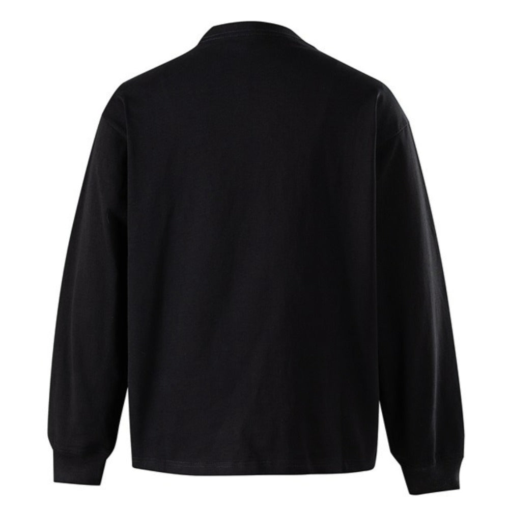 Note Graffiti Print Long Sleeve T-Shirt - Thrashink