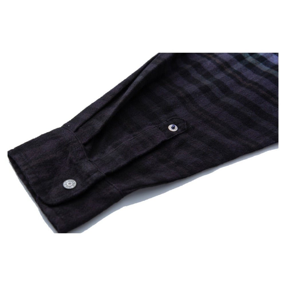 Ombre Checkered Flannel Overshirt - Thrashink