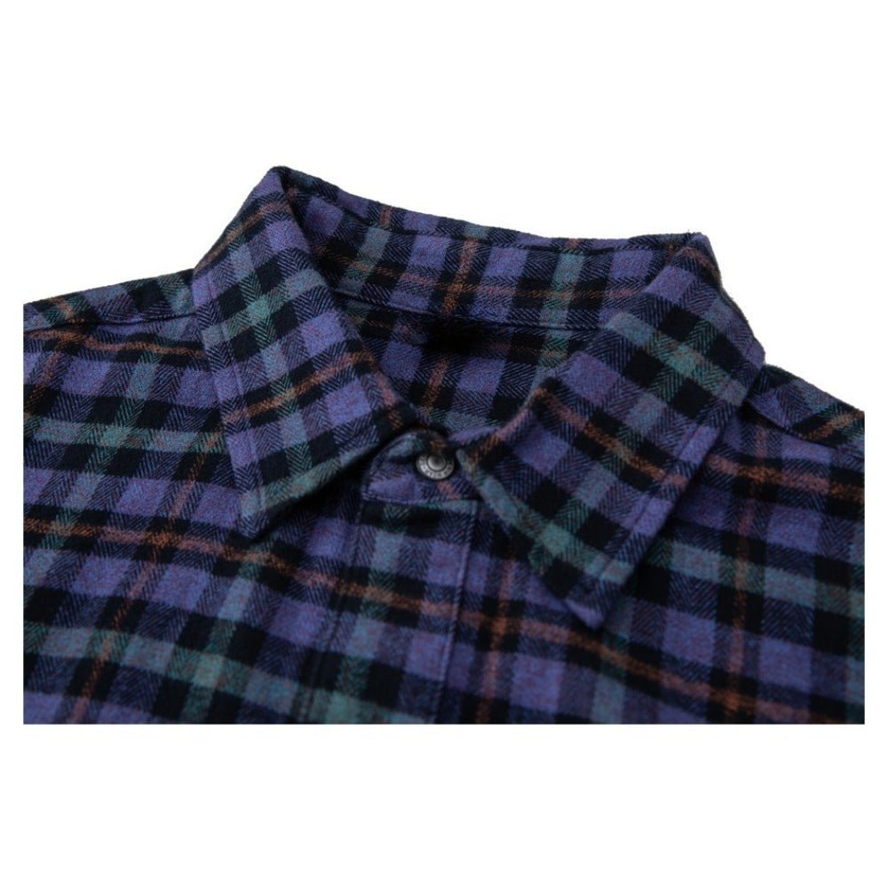 Ombre Checkered Flannel Overshirt - Thrashink