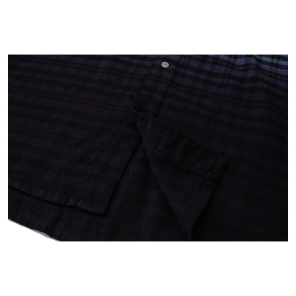 Ombre Checkered Flannel Overshirt - Thrashink