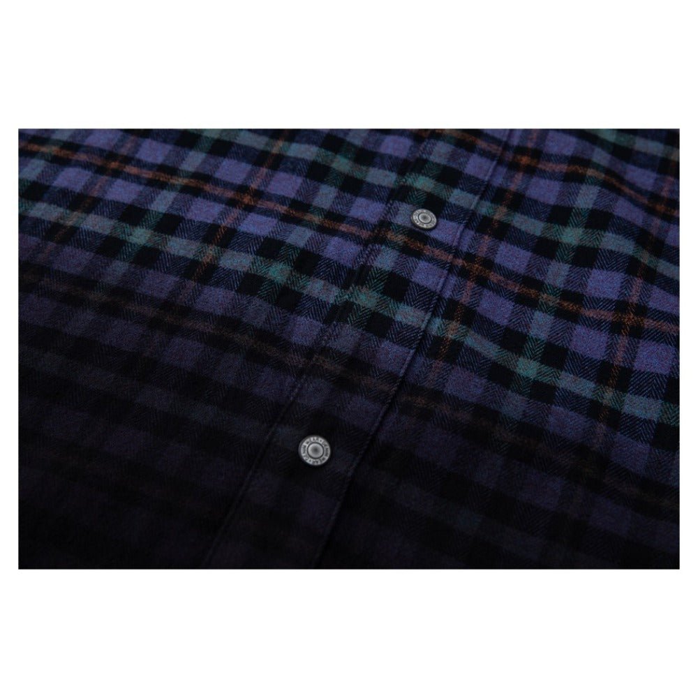 Ombre Checkered Flannel Overshirt - Thrashink
