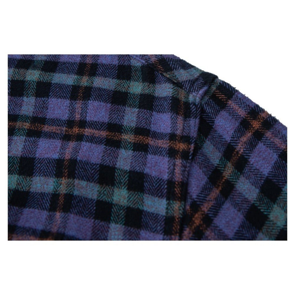 Ombre Checkered Flannel Overshirt - Thrashink