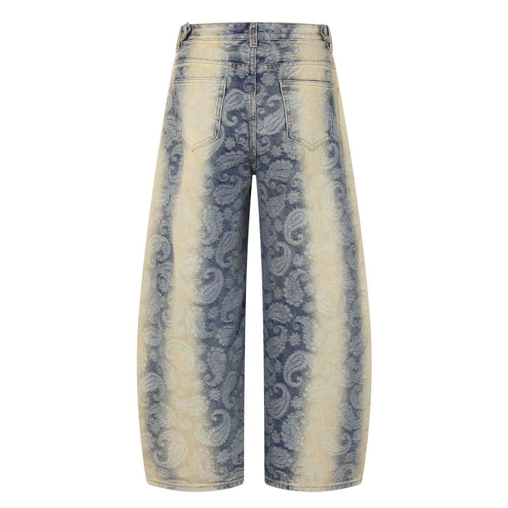 Paisley Gradient Wide - Leg Jeans - Thrashink
