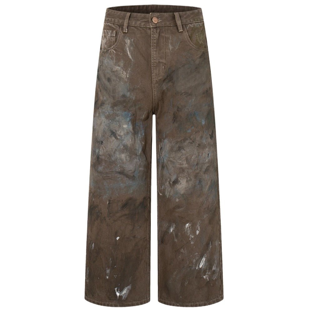 Palette Dyed Wide Leg Jeans - Thrashink