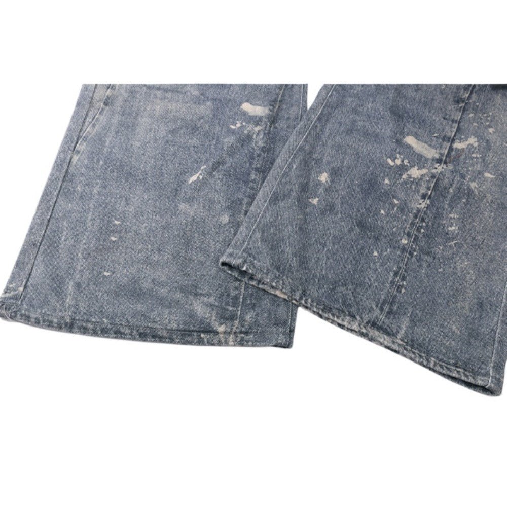 Pants Chain Print Distressed Jeans - Thrashink