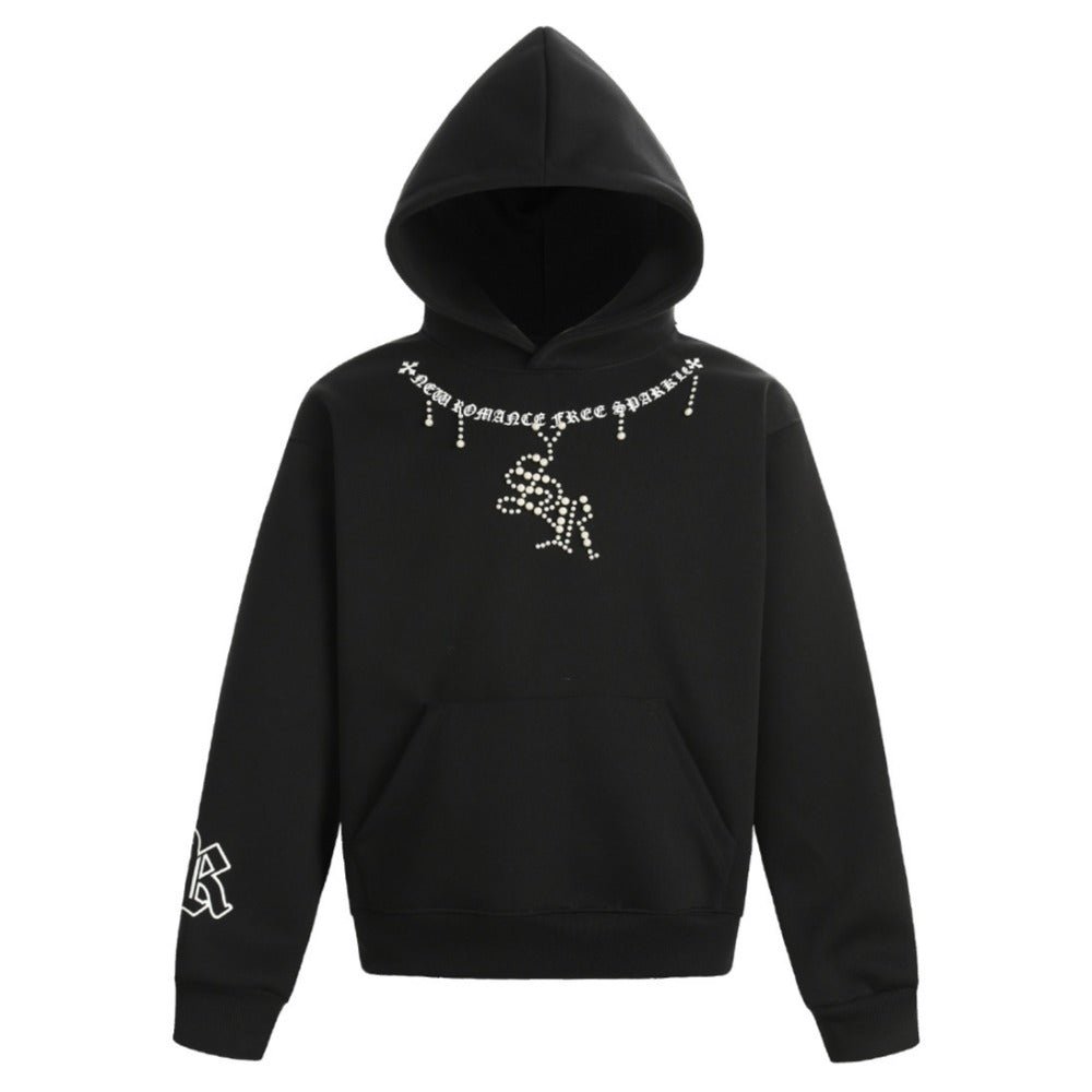 Pearl Embellished Hoodie - Thrashink