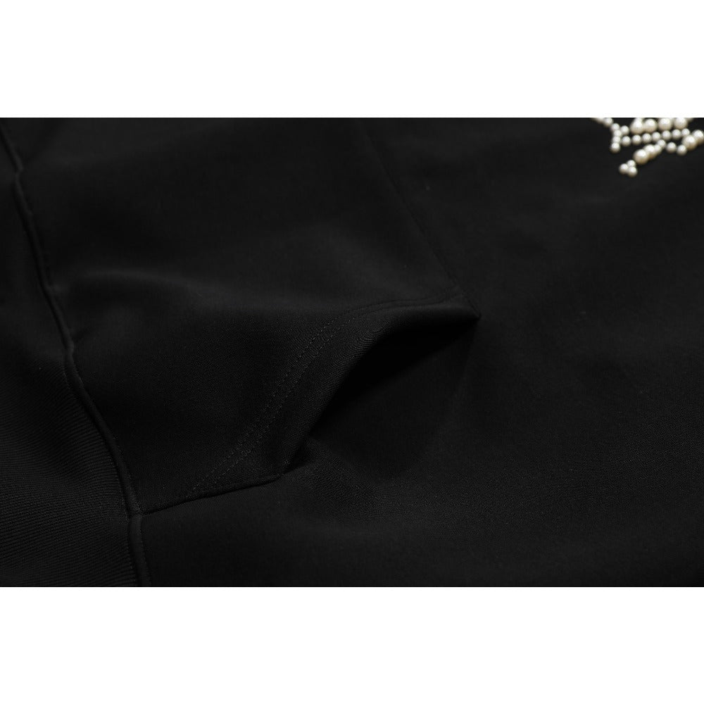 Pearl Embellished Hoodie - Thrashink