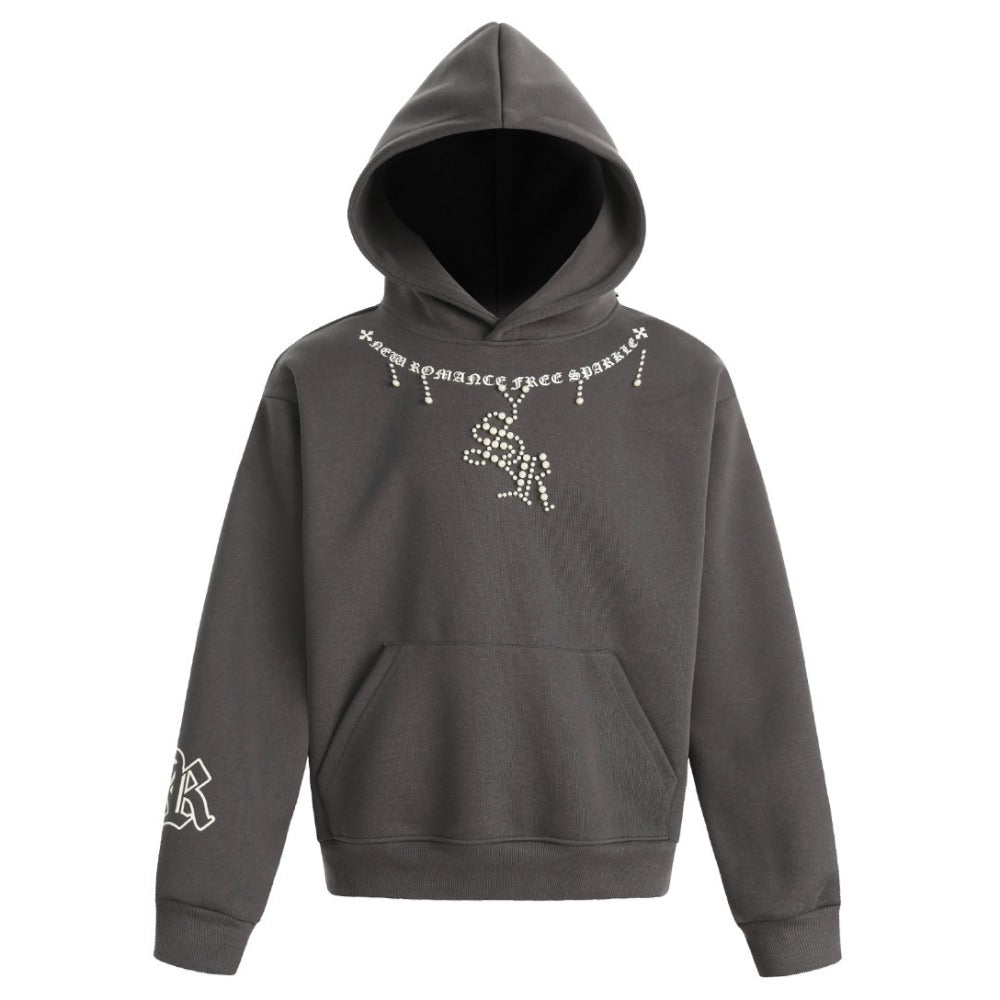 Pearl Embellished Hoodie - Thrashink