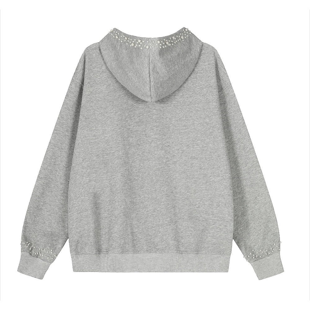 Pearl Studded Hoodie - Thrashink