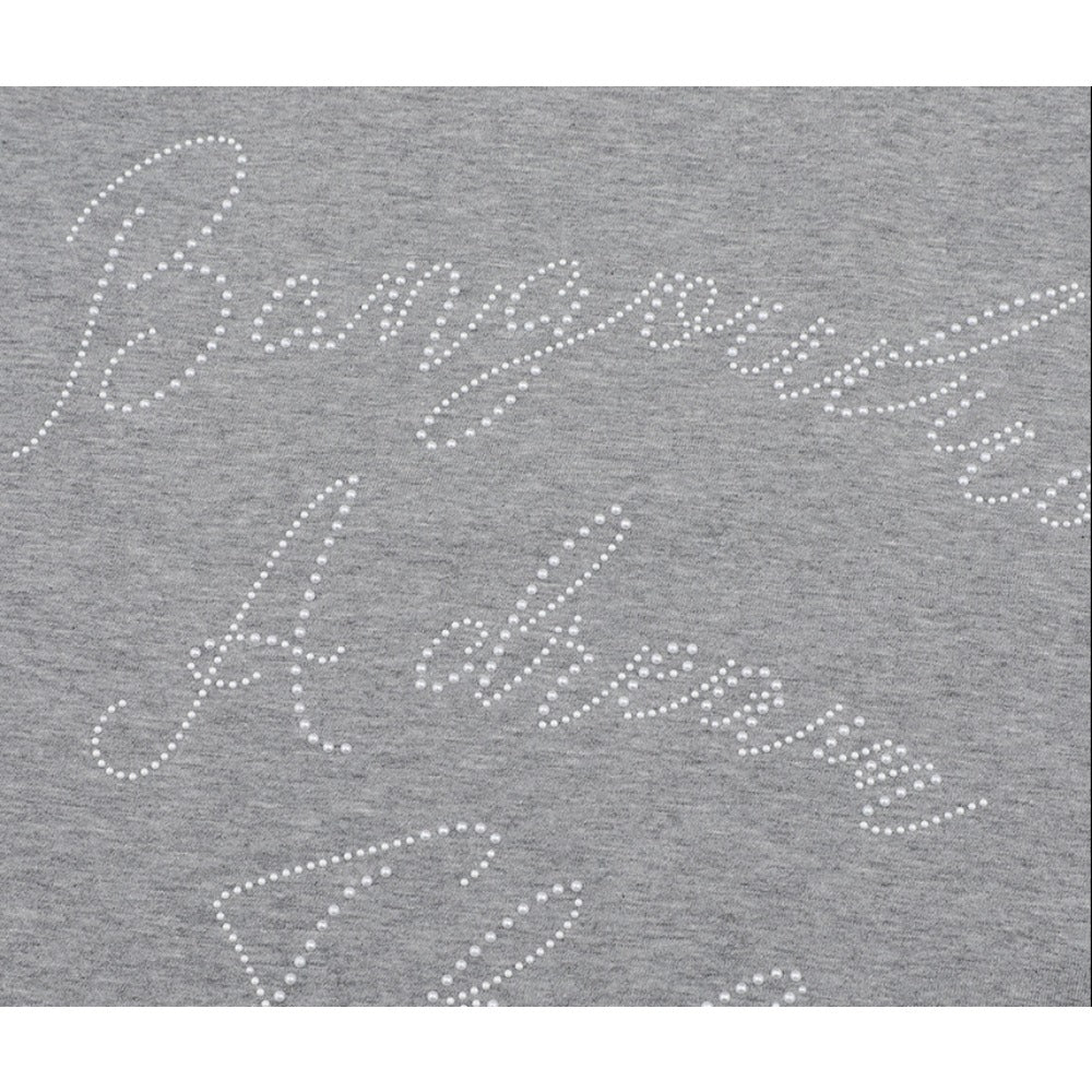 Pearl Studded Letter T-Shirt - Thrashink