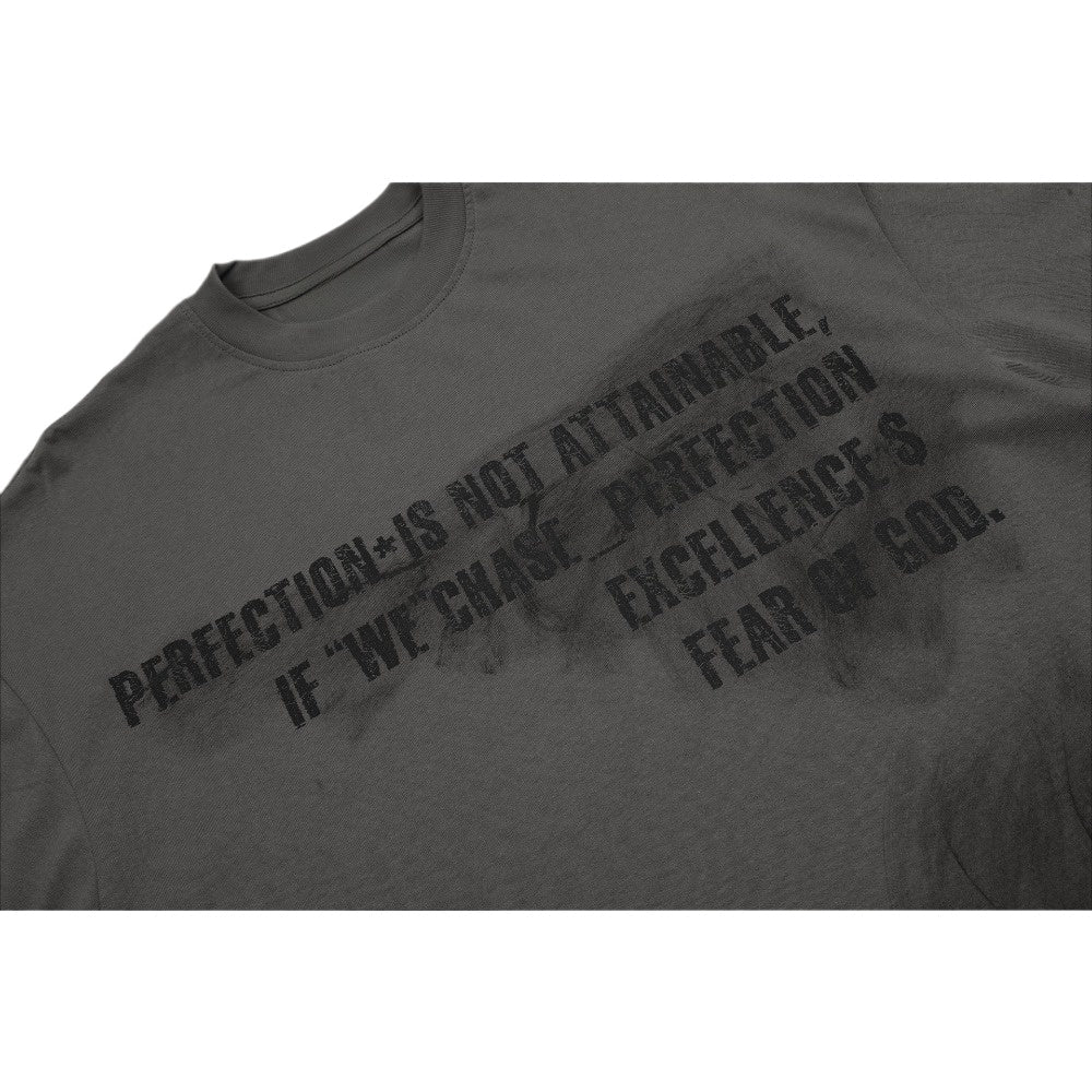 Perfection Quest Letter Print T-Shirt - Thrashink