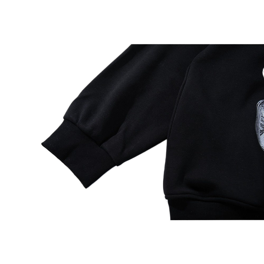 Personalized Distressed Print Hoodie - Thrashink