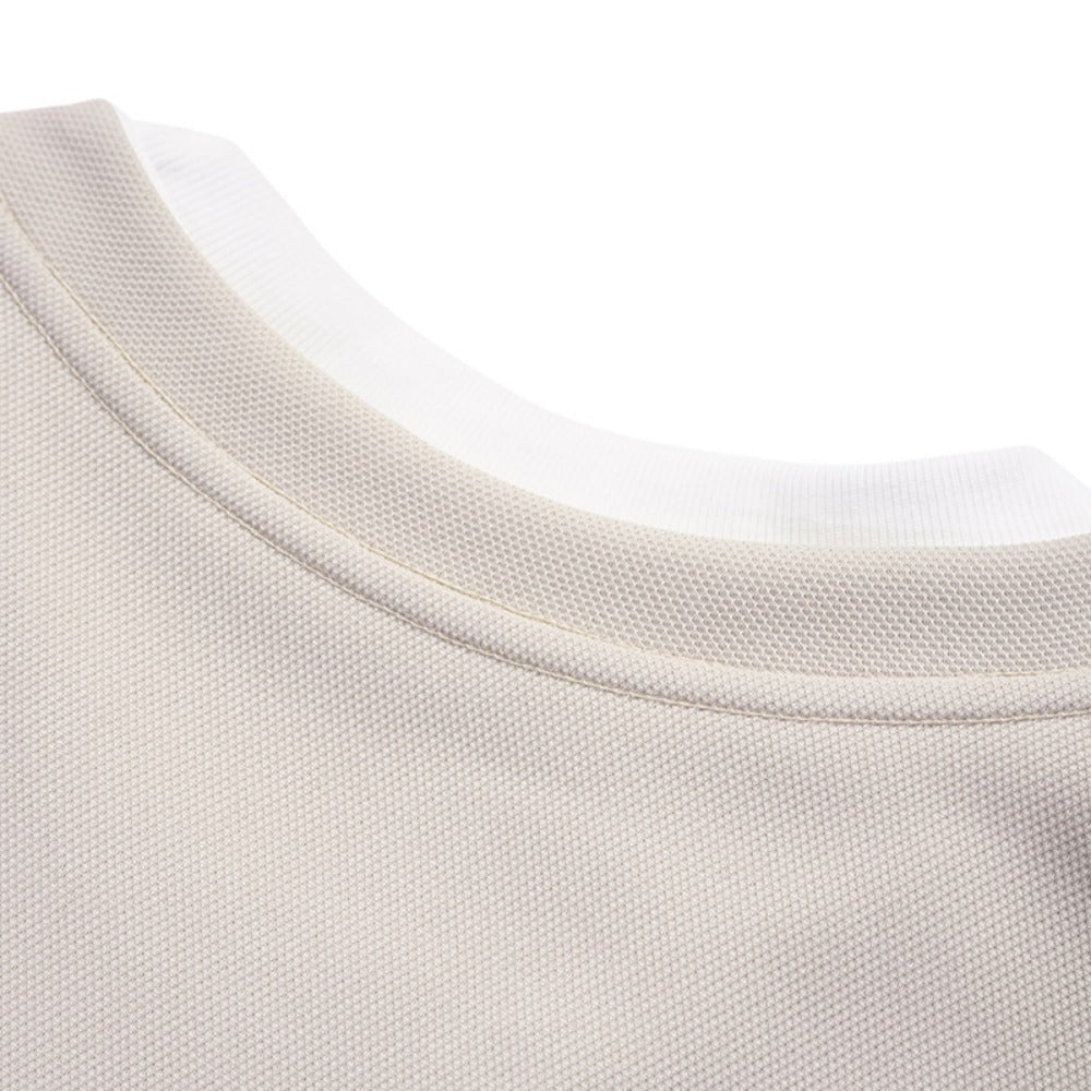 Pique Mesh Henry Collar T-Shirt - Thrashink