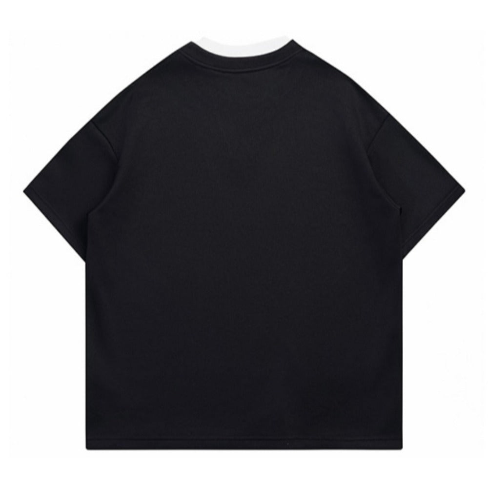 Pique Mesh Henry Collar T-Shirt - Thrashink