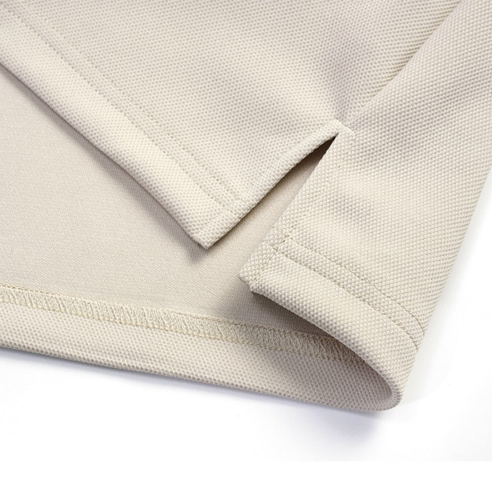 Pique Mesh Henry Collar T-Shirt - Thrashink