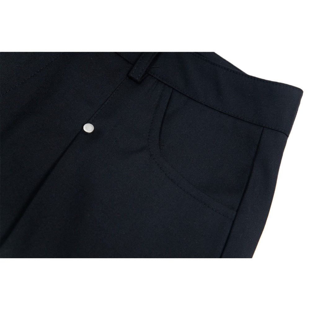 Pleated Rivet Suit Shorts - Thrashink