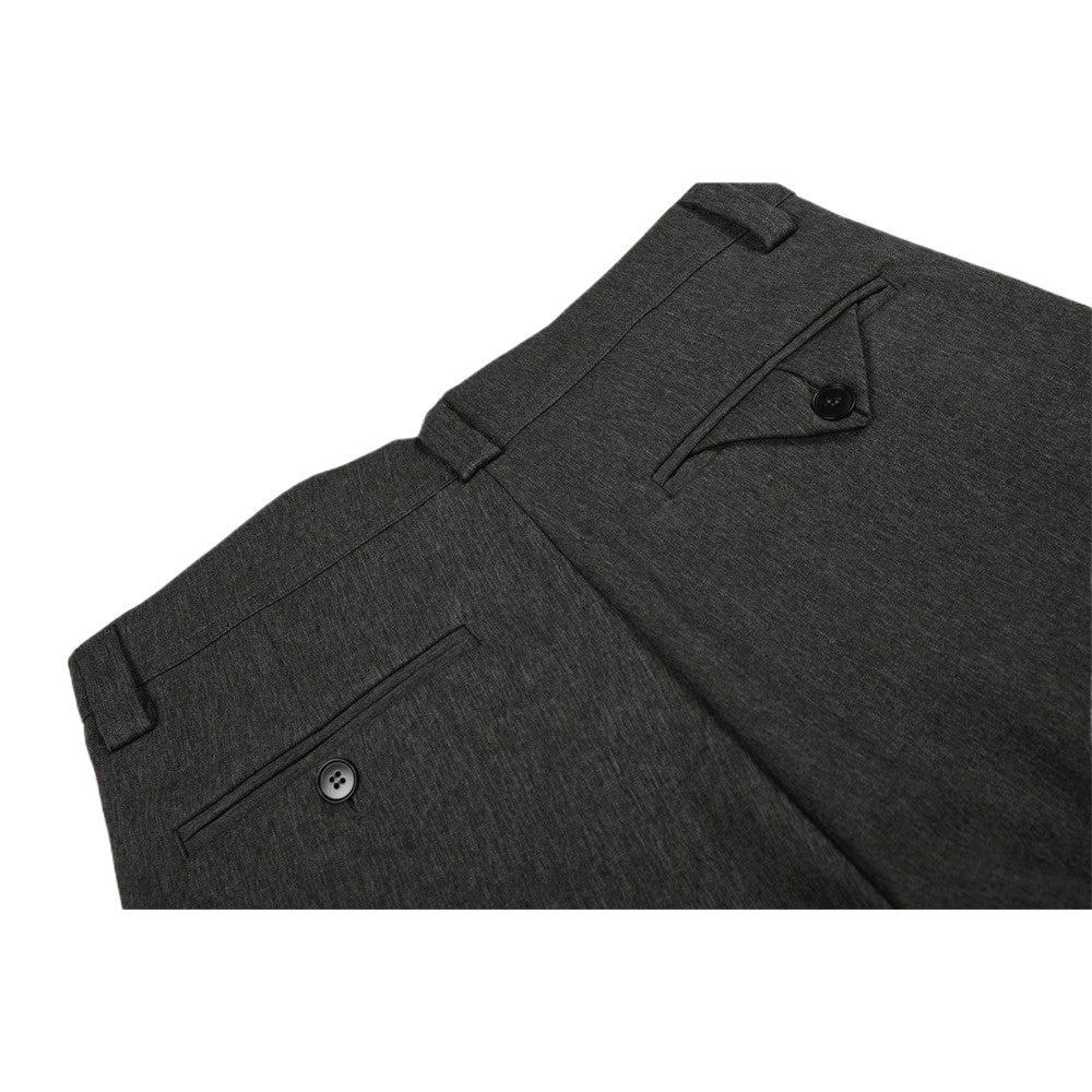 Pleated Straight - leg Casual Suit Pants - Thrashink