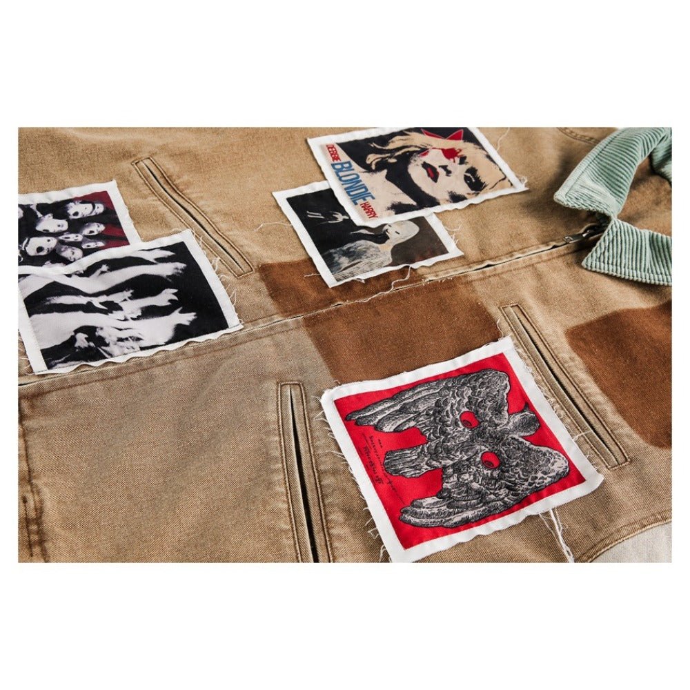 Punk Collage Patchwork Jacket - Thrashink