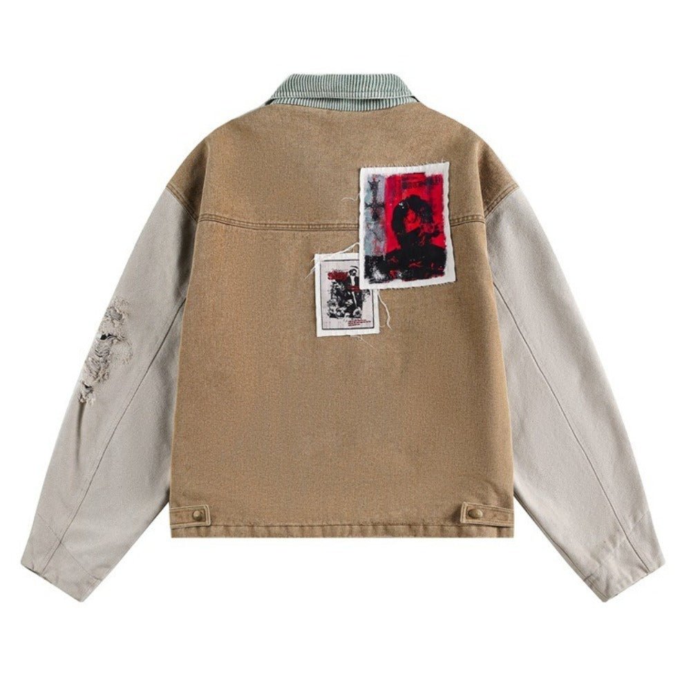 Punk Collage Patchwork Jacket - Thrashink