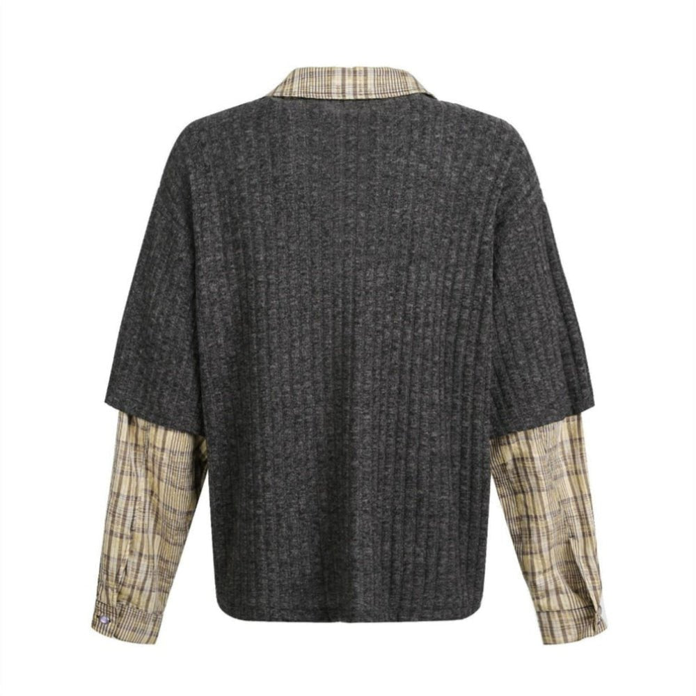 Punk Style Fake Two - piece Sweatshirt - Thrashink